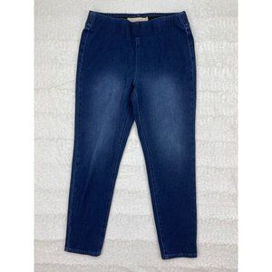 Soft Surroundings Ultimate Denim Pull On Skinny Jeans Medium Dark Wash